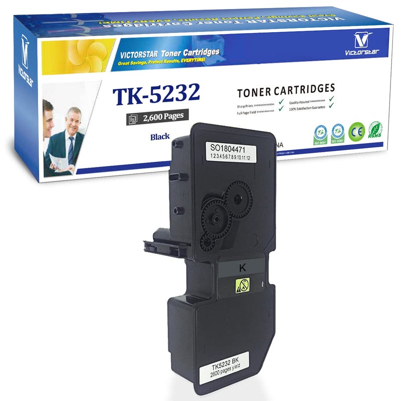 VICTORSTAR @ Compatible Toner Cartridge TK5232 TK-5232 for Kyocera ECOSYS P5021cdn, P5021cdw, M5521cdn, M5521cdw Laser Printers (Black) - Image 1